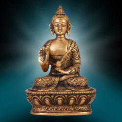 NOVELIKA-Brass Buddha Idol Hand Crafted (Pack of 1)
