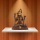 NOVELIKA-Brass Blessing Shiva Bhagwan Statue Murti Sitting with Trishul (Pack of 1)
