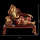 NOVELIKA-Brass Ganesh Ganesha Resting on Designer Couch (Pack of 1)