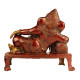 NOVELIKA-Brass Ganesh Ganesha Resting on Designer Couch (Pack of 1)