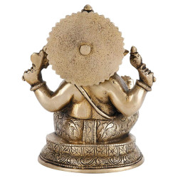 NOVELIKA- Brass Ganesh Idol Statue Elephant Vinayak Ganpati (Pack of 1)