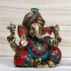 NOVELIKA- Brass Ganesha Bhagwan Idol Safa Pagdi (Pack of 1)