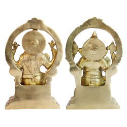 NOVELIKA-Ganesh Lakshmi Bhagwan Idol Sitting Statue for Home Office Diwali Pooja Good Luck Gift (Pack of 1)