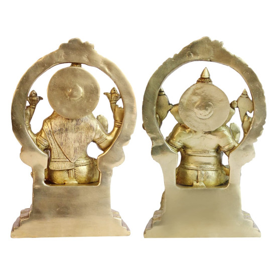 NOVELIKA-Ganesh Lakshmi Bhagwan Idol Sitting Statue for Home Office Diwali Pooja Good Luck Gift (Pack of 1) NOVELIKA-Ganesh Lakshmi Bhagwan Idol Sitting Statue for Home Office Diwali Pooja Good Luck Gift (Pack of 1)