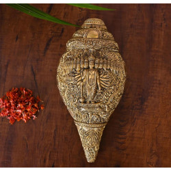 Novelika Brass Elegant Vishnu Virat Shankh Wall Hanging Table Décor Home Decoration Novelika Brass Elegant Vishnu Virat Shankh Wall Hanging Table Décor Home Decoration