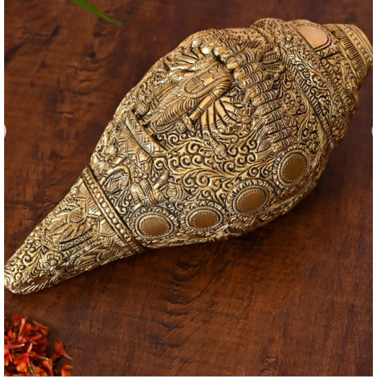 Novelika Brass Elegant Vishnu Virat Shankh Wall Hanging Table Décor Home Decoration Novelika Brass Elegant Vishnu Virat Shankh Wall Hanging Table Décor Home Decoration