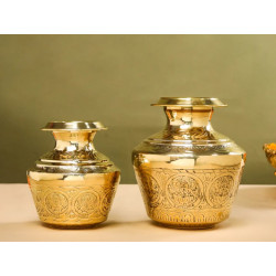 Novelika- Brass Ashtalakshmi Kalash or Kudam (NA582)