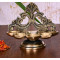 Novelika -Brass Ethnic Handcarved Five Petal Diya (NA584)