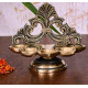 Novelika -Brass Ethnic Handcarved Five Petal Diya (NA584)