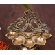 Novelika -Brass Ethnic Handcarved Five Petal Diya (NA584)