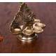 Novelika -Brass Ethnic Handcarved Five Petal Diya (NA584)