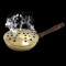 Novelika - Brass Incense Butler with a Wooden Handle(NA586)