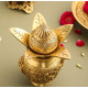 Novelika- Brass Kalash with Ganesh and Lakshmi Carving(NA591)