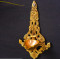 Novelika- Brass Ethnic Carved Hanging Diya(NA593)