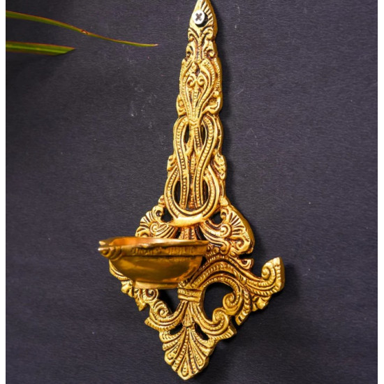 Novelika- Brass Ethnic Carved Hanging Diya(NA593)