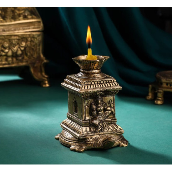 Novelika -Brass Shaligram Tortoise Diya(NA594)