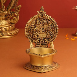 Novelika- Brass Ashtalakshmi Diya (lamp)(NA595)