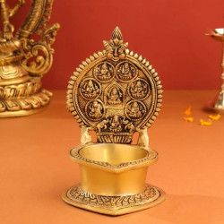 Novelika- Brass Ashtalakshmi Diya (lamp)(NA595) Novelika- Brass Ashtalakshmi Diya (lamp)(NA595)