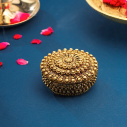 Novelika- Brass Mandala Design Kum Kum Box(NA6007) 
