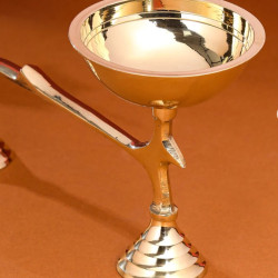 Novelika- Brass Sacred Diya/Lamp with Handle(NA6008)