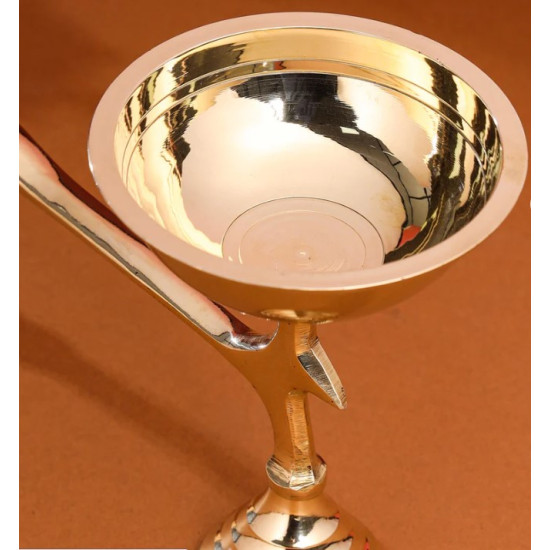 Novelika- Brass Sacred Diya/Lamp with Handle(NA6008) Novelika- Brass Sacred Diya/Lamp with Handle(NA6008)