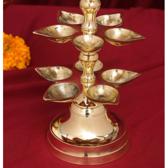 Novelika- Brass Peacock Five Tier Lamp (NA609) Novelika- Brass Peacock Five Tier Lamp (NA609)
