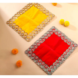 Novelika - Sequin And Pearl Work  Pooja Aasan cloths(NA611)