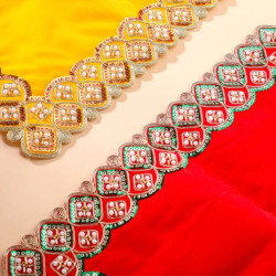 Novelika - Sequin And Pearl Work  Pooja Aasan cloths(NA611)