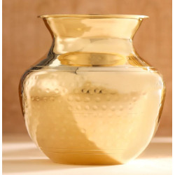 Novelika-  Brass Hammered Pooja Kalash or Lota(NA615)