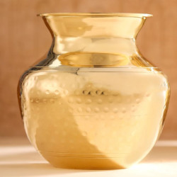 Novelika-  Brass Hammered Pooja Kalash or Lota(NA615)