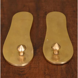 Novelika -Decorative Brass Charan Paduka Set For Mandir Placement(NA619)