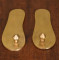 Novelika -Decorative Brass Charan Paduka Set For Mandir Placement(NA619)