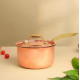 Novelika- copper saucepan with a lid and a brass or gold-toned handle(NA623) Novelika- copper saucepan with a lid and a brass or gold-toned handle(NA623)