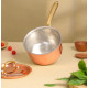 Novelika- copper saucepan with a lid and a brass or gold-toned handle(NA623) Novelika- copper saucepan with a lid and a brass or gold-toned handle(NA623)