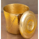 NOVELIKA - Hammered Brass Bucket with a Lid and a Handle(NA625)