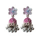 Novelika Latest Stylish Pink Color Traditional Jhumka Earring set for Women Girls - ER1011