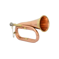 100% Pure Bugle Copper & Brass - Gold Colour - For Attack War Command Signal Horn - Set Of 1 Pack 100% Pure Bugle Copper & Brass - Gold Colour - For Attack War Command Signal Horn - Set Of 1 Pack