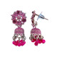 Novelika Latest Stylish Pink Traditional Earring Jhumka Earring set for Women Girls - ER11019