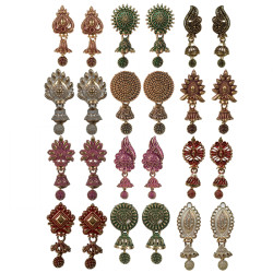 Novelika Latest Stylish Traditional Jhumka Earring set for Women Girls - ER11034 Novelika Latest Stylish Traditional Jhumka Earring set for Women Girls - ER11034