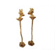 Novelika Latest Stylish Golden Tone Traditional Chandelier Earring set for Women Girls - ER1008