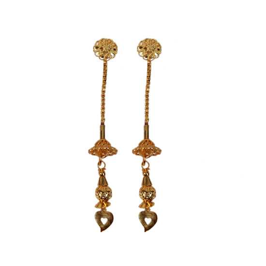 Novelika Latest Stylish Golden Tone Traditional Chandelier Earring set for Women Girls - ER1013