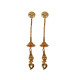 Novelika Latest Stylish Golden Tone Traditional Chandelier Earring set for Women Girls - ER1013