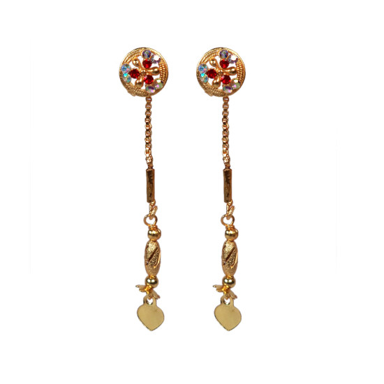 Novelika Latest Stylish Golden Tone Traditional Jhumka Earring set for Women Girls - ER3013