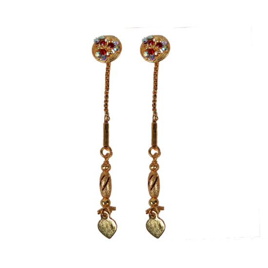 Novelika Latest Stylish Golden Tone Traditional Jhumka Earring set for Women Girls - ER3013
