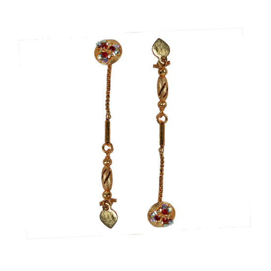 Novelika Latest Stylish Golden Tone Traditional Jhumka Earring set for Women Girls - ER3013