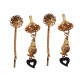 Novelika Latest Stylish Golden Tone Traditional Chandelier Earring set for Women Girls - ER1013