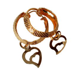 Novelika Latest Stylish Golden Tone Traditional Hoop Earring set for Women Girls - ER5005