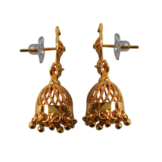 Novelika Latest Stylish Golden Tone Traditional Jhumka Earring set for Women Girls - ER6011