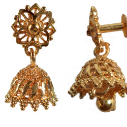 Novelika Latest Stylish Golden Tone Traditional Jhumka Earring set for Women Girls - ER6013