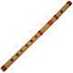 Novelika Bansuri Transverse Bamboo Flute Key-A, Tonic-D Professional Flute Musical Instrument